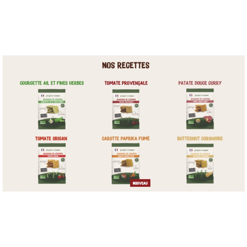 Crackers de légumes bio